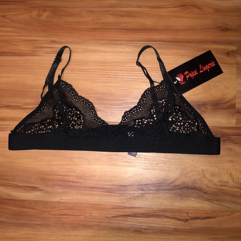 Black lace bralette